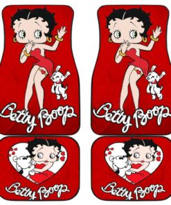 Art Betty Boop and Dog Cute Car Floor Mats Cartoon H031720