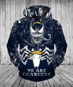 Men / Women We Are Chargers Venom 3D Hoodie, Los Angeles Chargers Hoodie, NFL Los Angeles Chargers Apparel