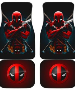 Deadpool with Guns Logo Marvel Car Floor Mats 191021