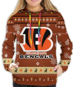 Bengals Team Christmas Ugly Hoodies For Women Pullover Sweatshirt