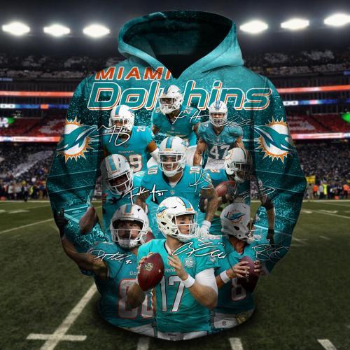 Men / Women Miami Dolphins 3D Zipper Hoodie, Miami Dolphins Zipper Hoodie, NFL Miami Dolphins Apparel V2