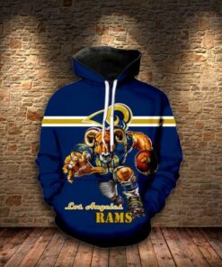 Men / Women Los Angeles Rams 3D Hoodie, Los Angeles Rams Hoodie, NFL Los Angeles Rams Apparel V1