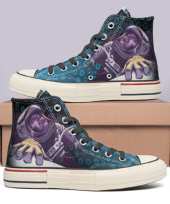 Astronaut Across The Galaxy High Top Canvas Shoes Special Edition