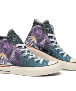 Astronaut Across The Galaxy High Top Canvas Shoes Special Edition