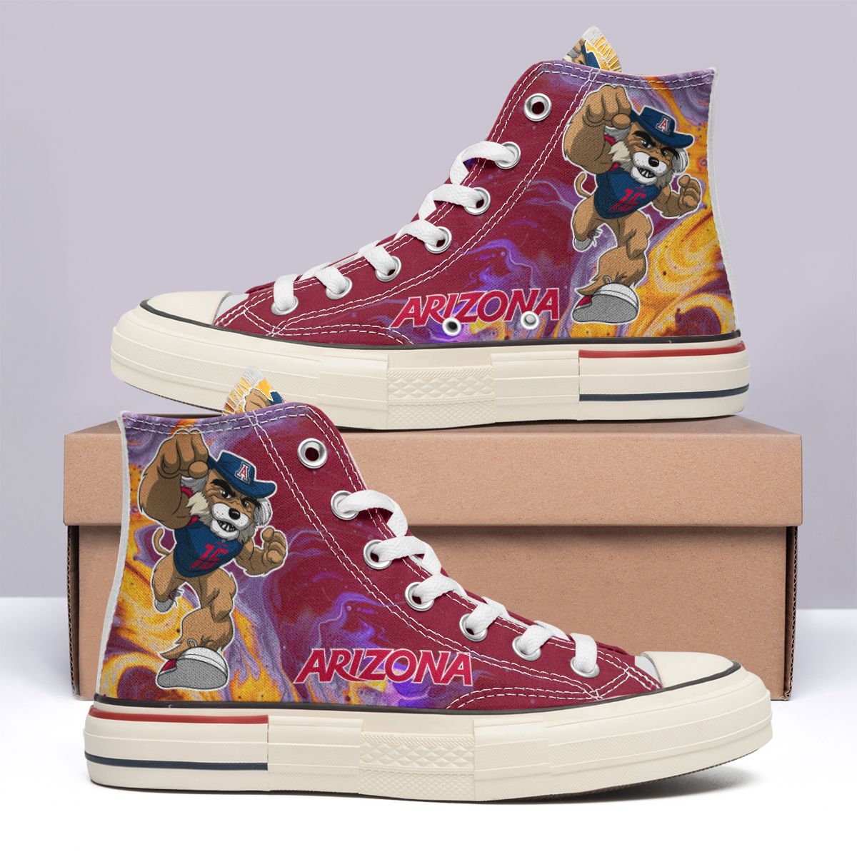 Arizona Wildcats High Top Canvas Shoes Special Edition