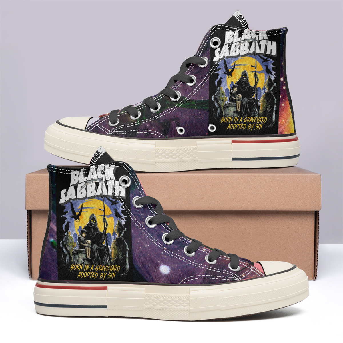 Black Sabbath High Top Canvas Shoes Special Edition