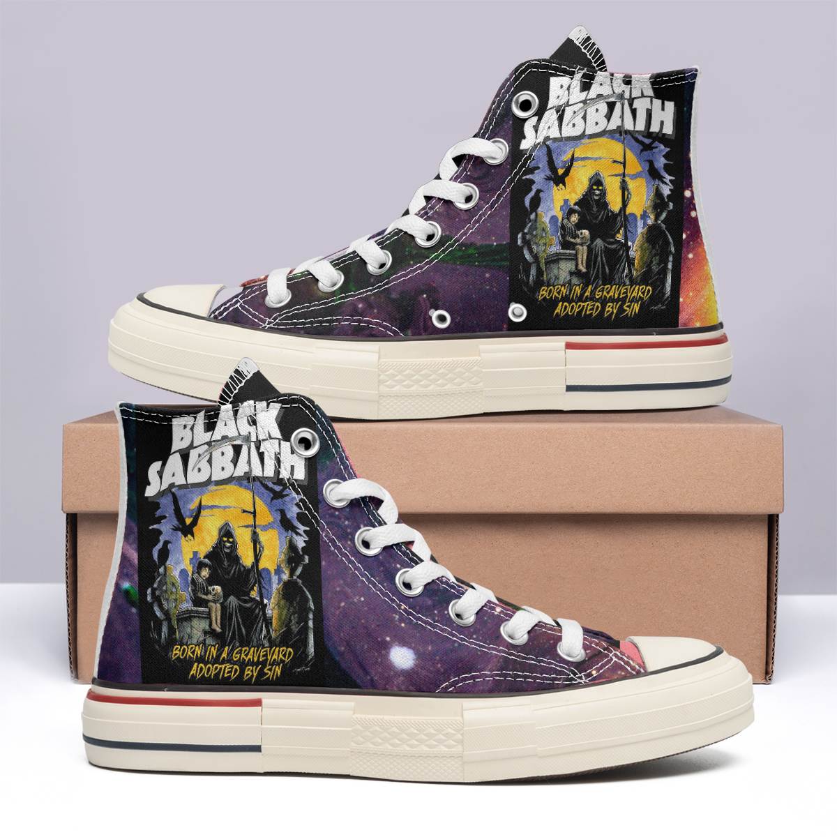 Black Sabbath High Top Canvas Shoes Special Edition