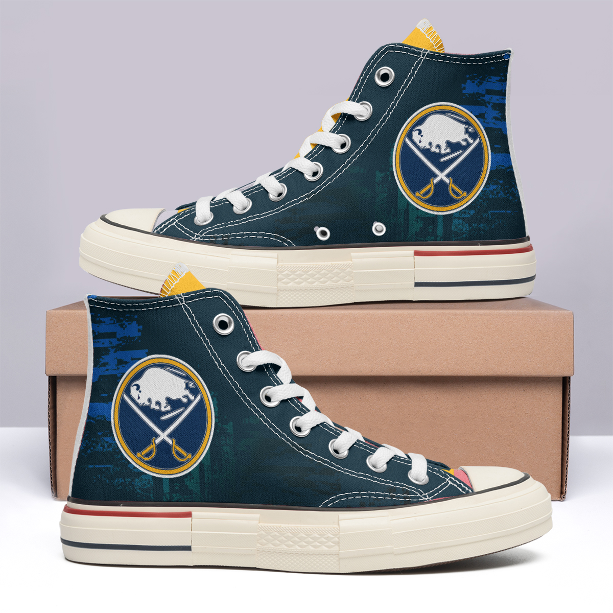 Edmonton Oilers High Top Canvas Shoes Special Edition