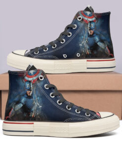 Captian America High Top Canvas Shoes Special Edition