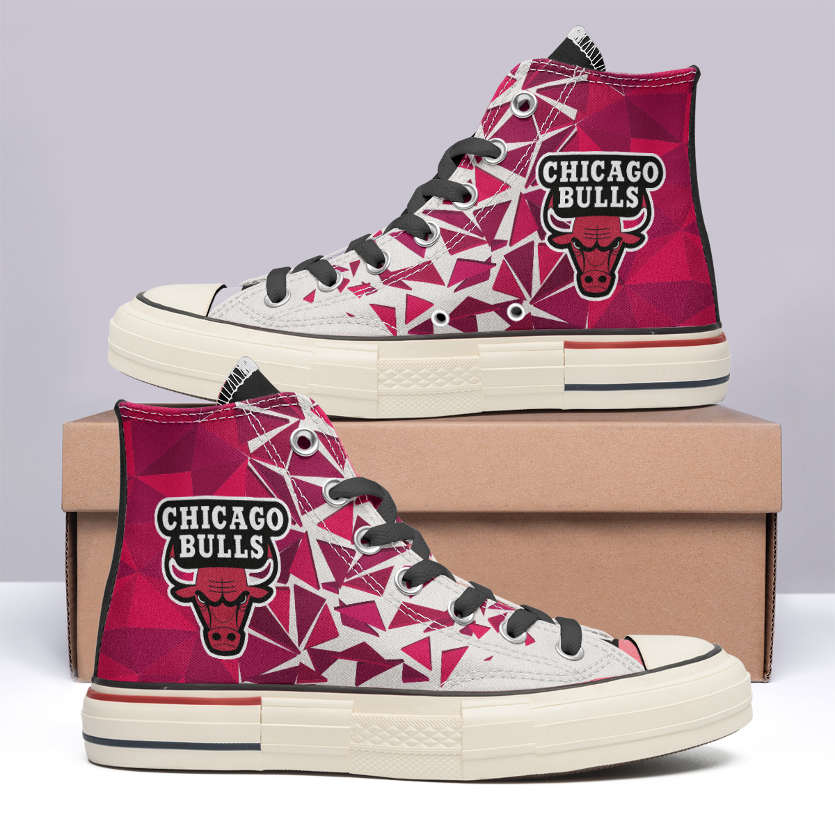 Chicago Bulls High Top Canvas Shoes Special Edition