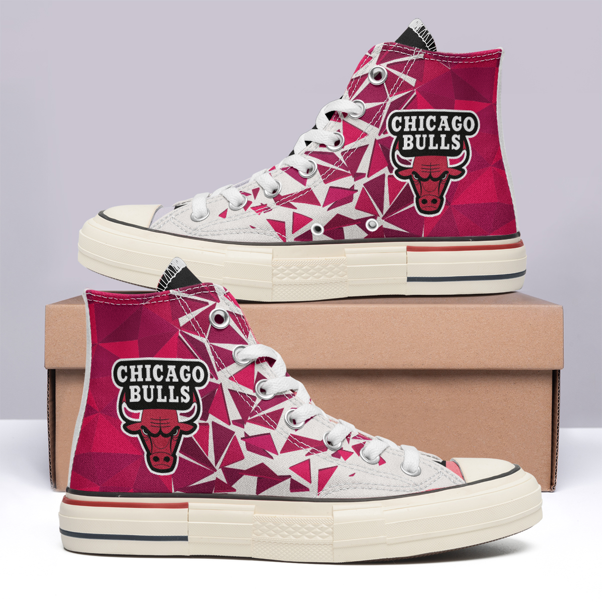 Chicago Bulls High Top Canvas Shoes Special Edition