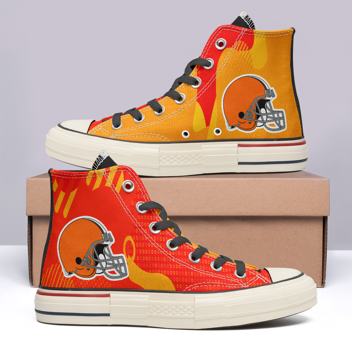 Cleveland Browns High Top Canvas Shoes Special Edition