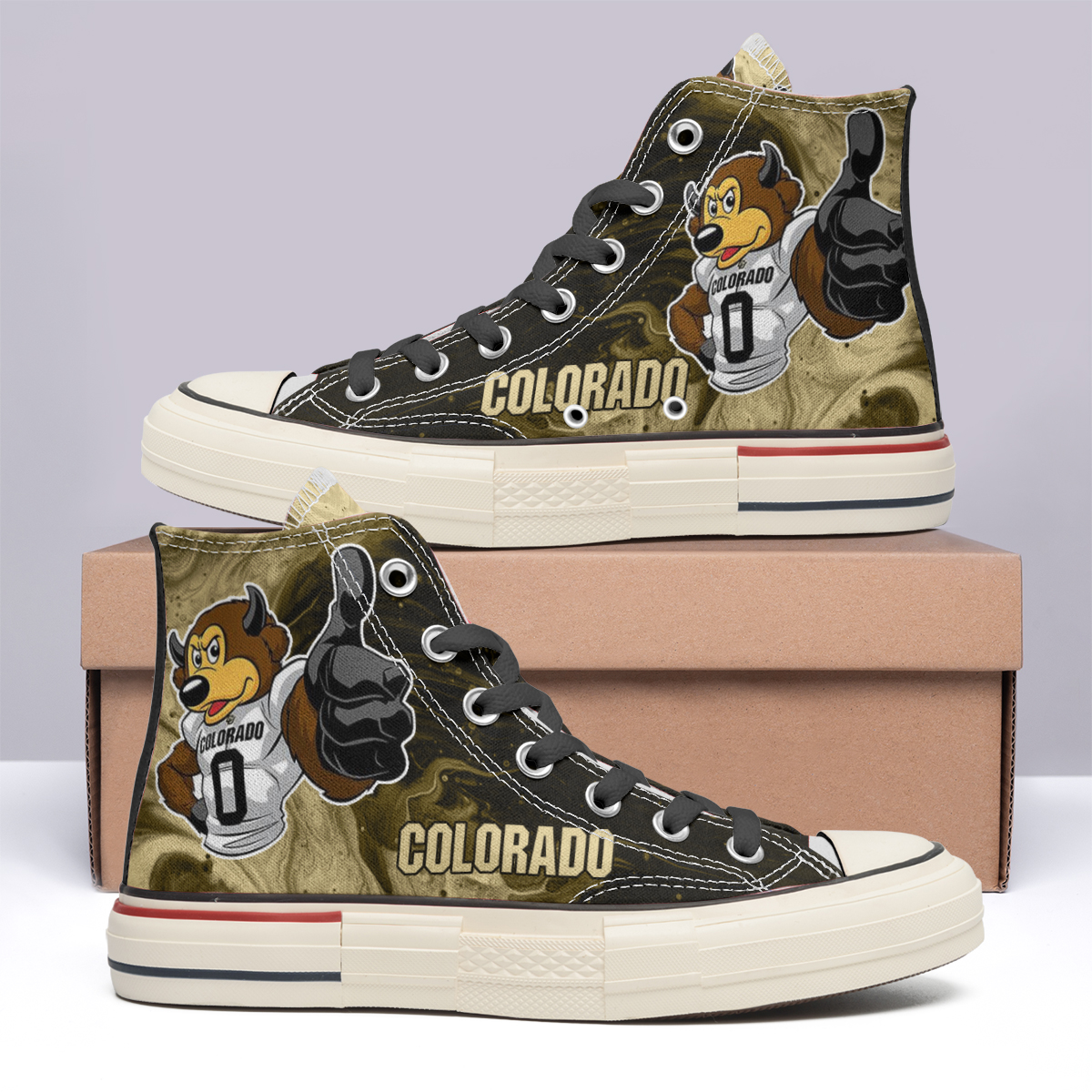Colorado Buffaloes High Top Canvas Shoes Special Edition