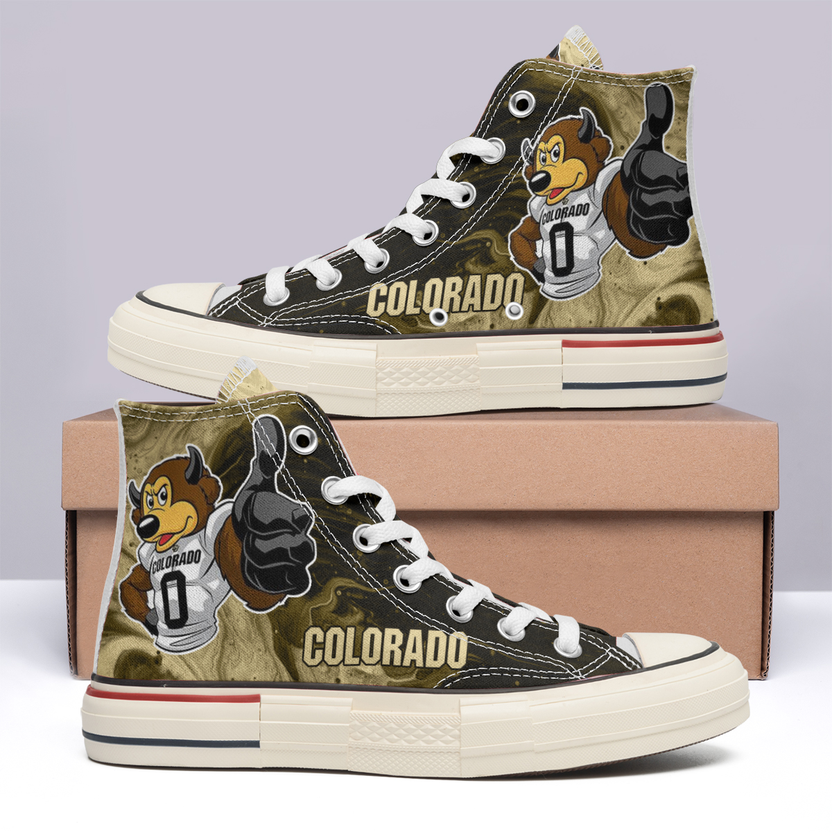 Colorado Buffaloes High Top Canvas Shoes Special Edition