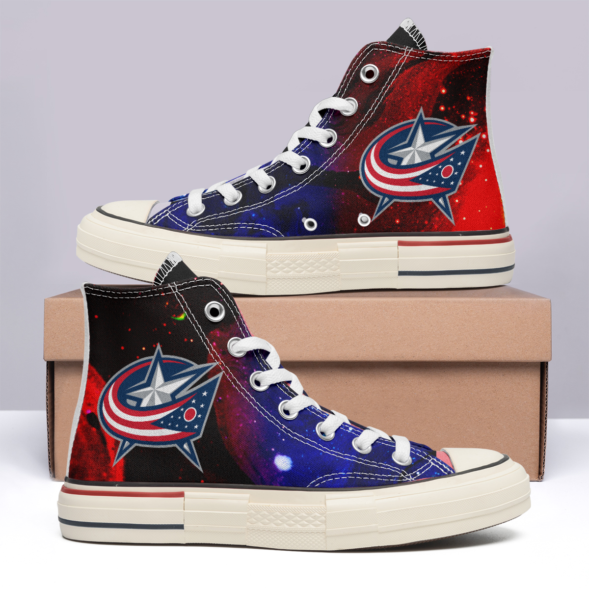 Columbus Blue Jackets High Top Canvas Shoes Special Edition