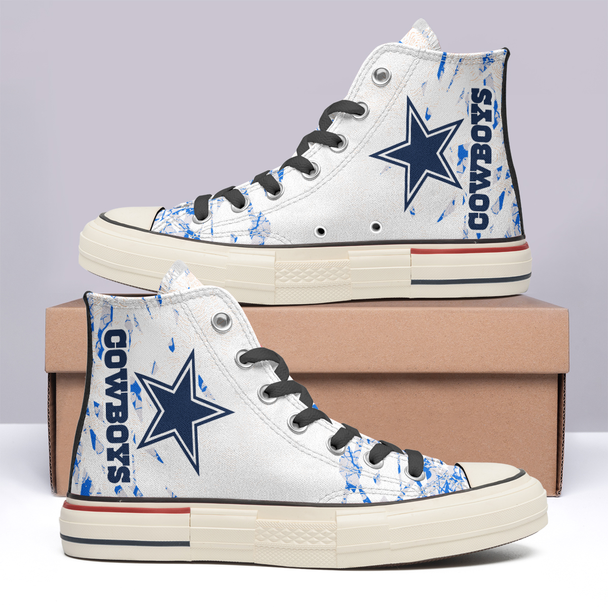 Dallas Cowboys High Top Canvas Shoes Special Edition