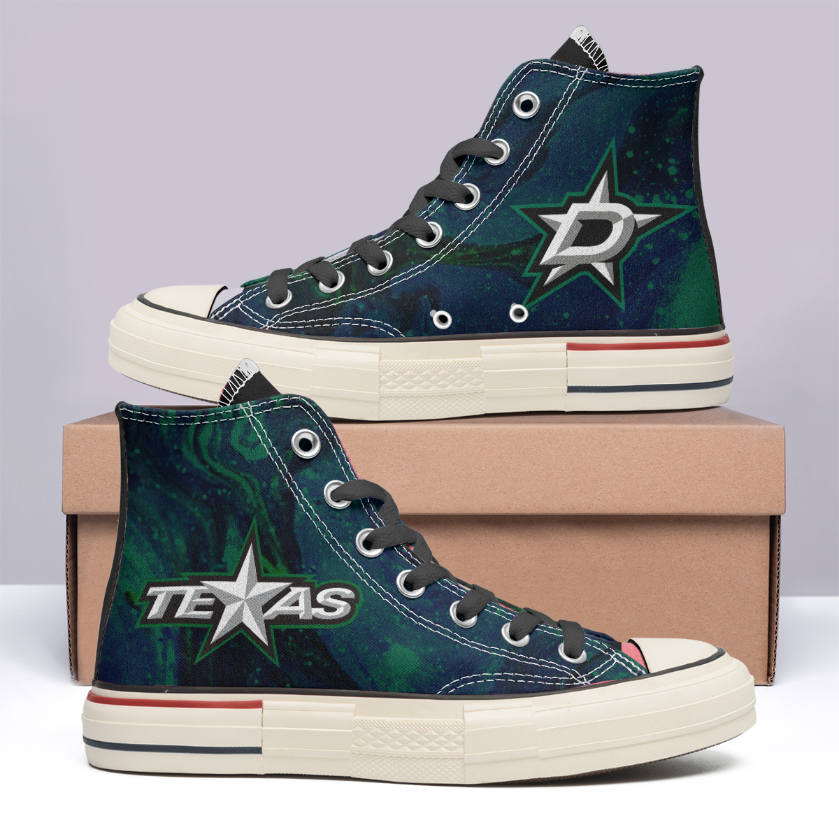 Dallas Stars High Top Canvas Shoes Special Edition