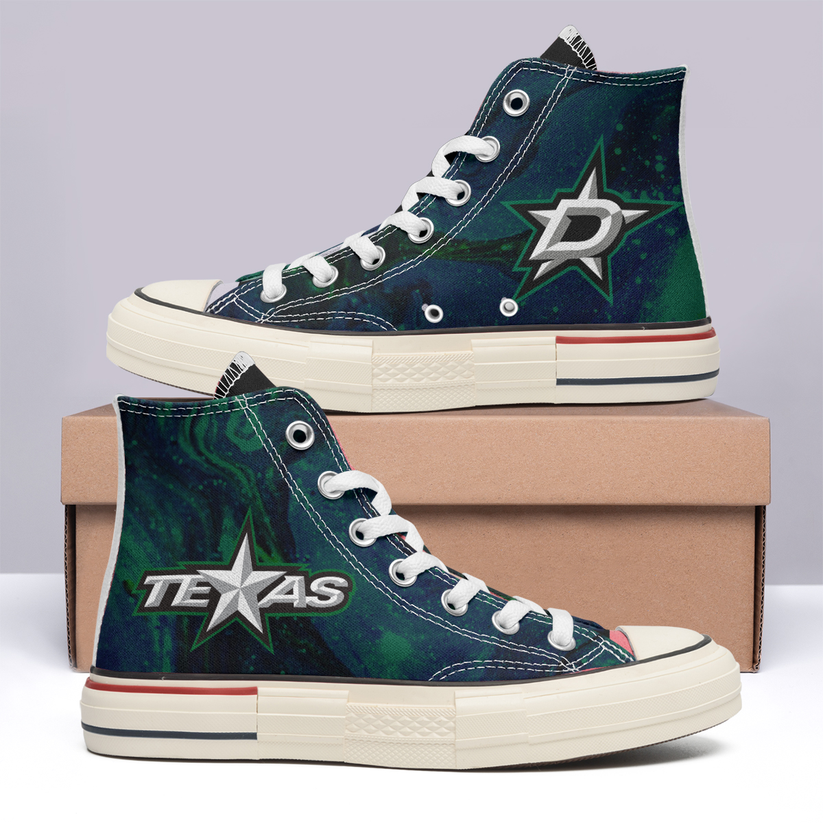 Dallas Stars High Top Canvas Shoes Special Edition