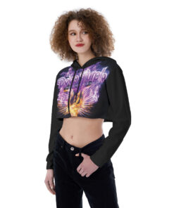 Deep Purple Croptop Hoodie