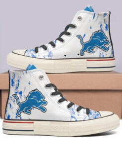 Detroit Lions High Top Canvas Shoes Special Edition