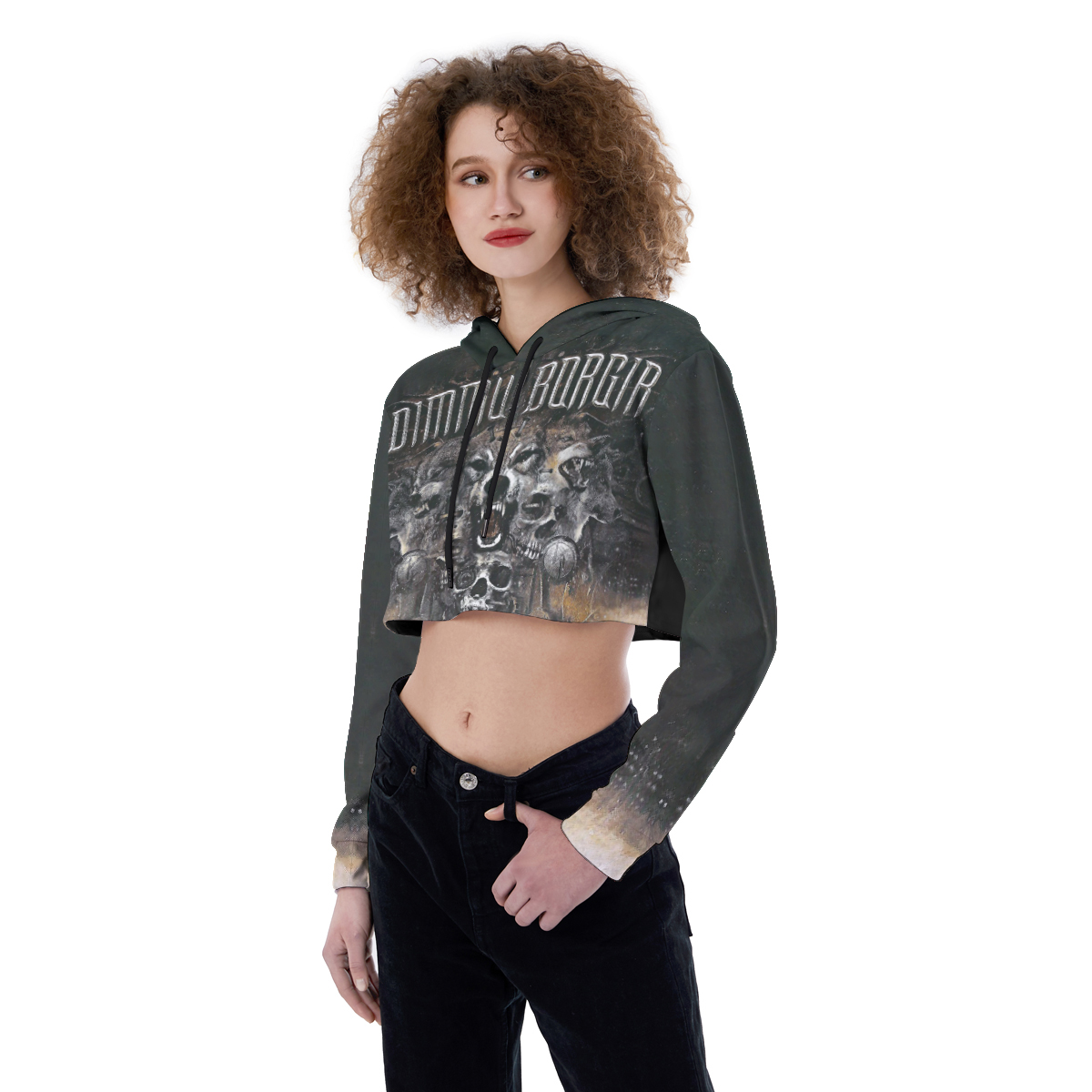 Disturbed Croptop Hoodie