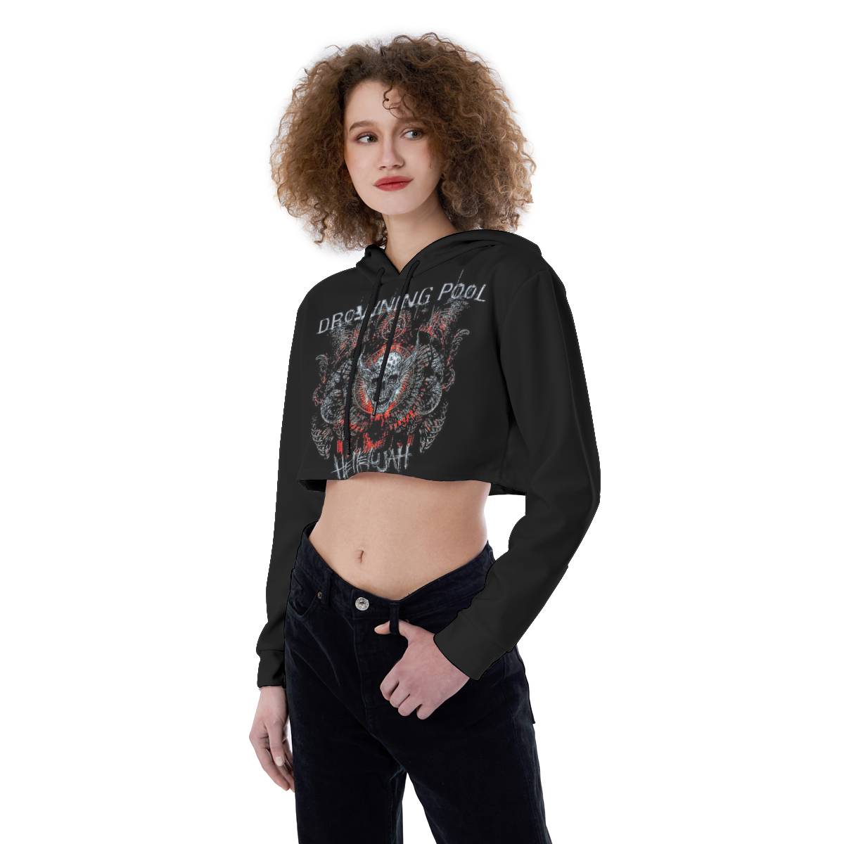 Disturbed Croptop Hoodie