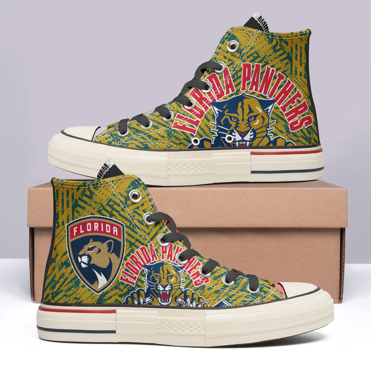 Florida Panthers High Top Canvas Shoes Special Edition
