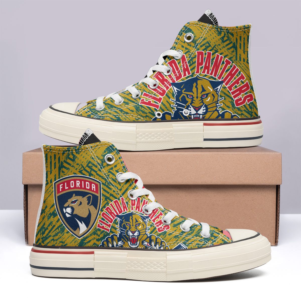 Florida Panthers High Top Canvas Shoes Special Edition