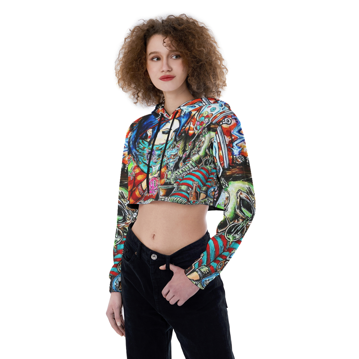 Frank Zappa Croptop Hoodie