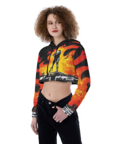 Green day Croptop Hoodie