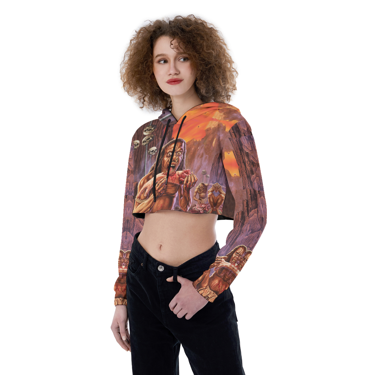 Gun N Roses Croptop Hoodie