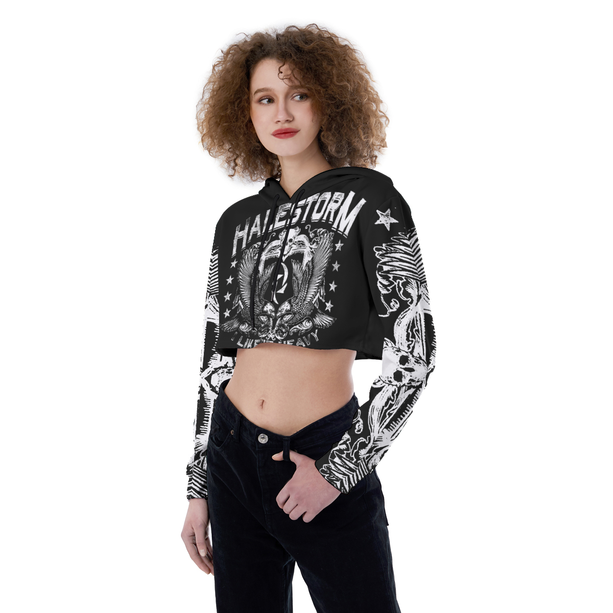 Helloween Croptop Hoodie