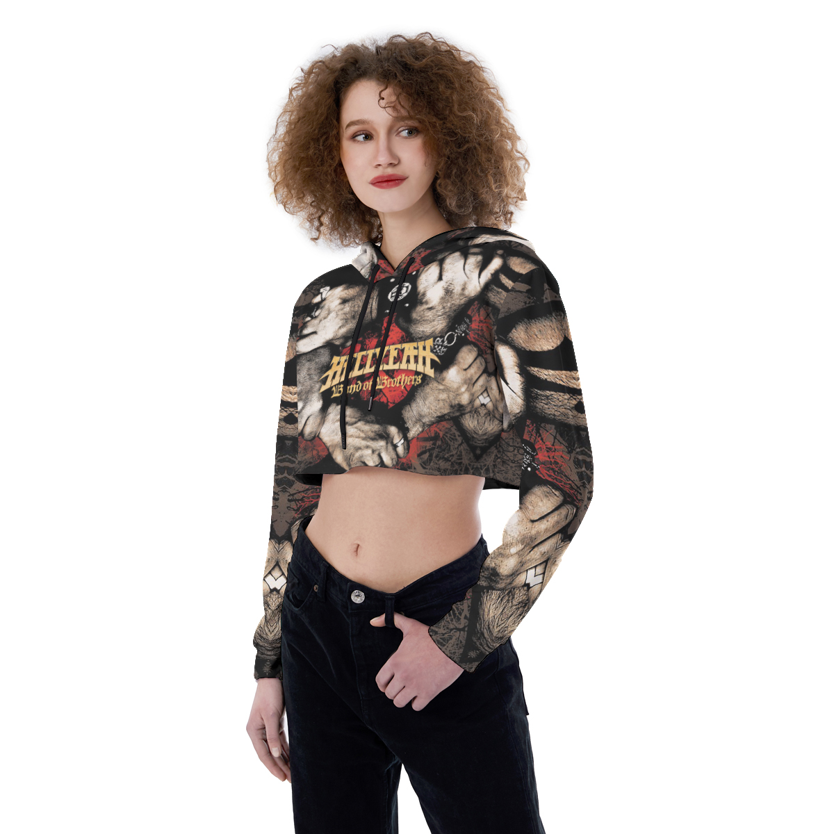 Helloween Croptop Hoodie