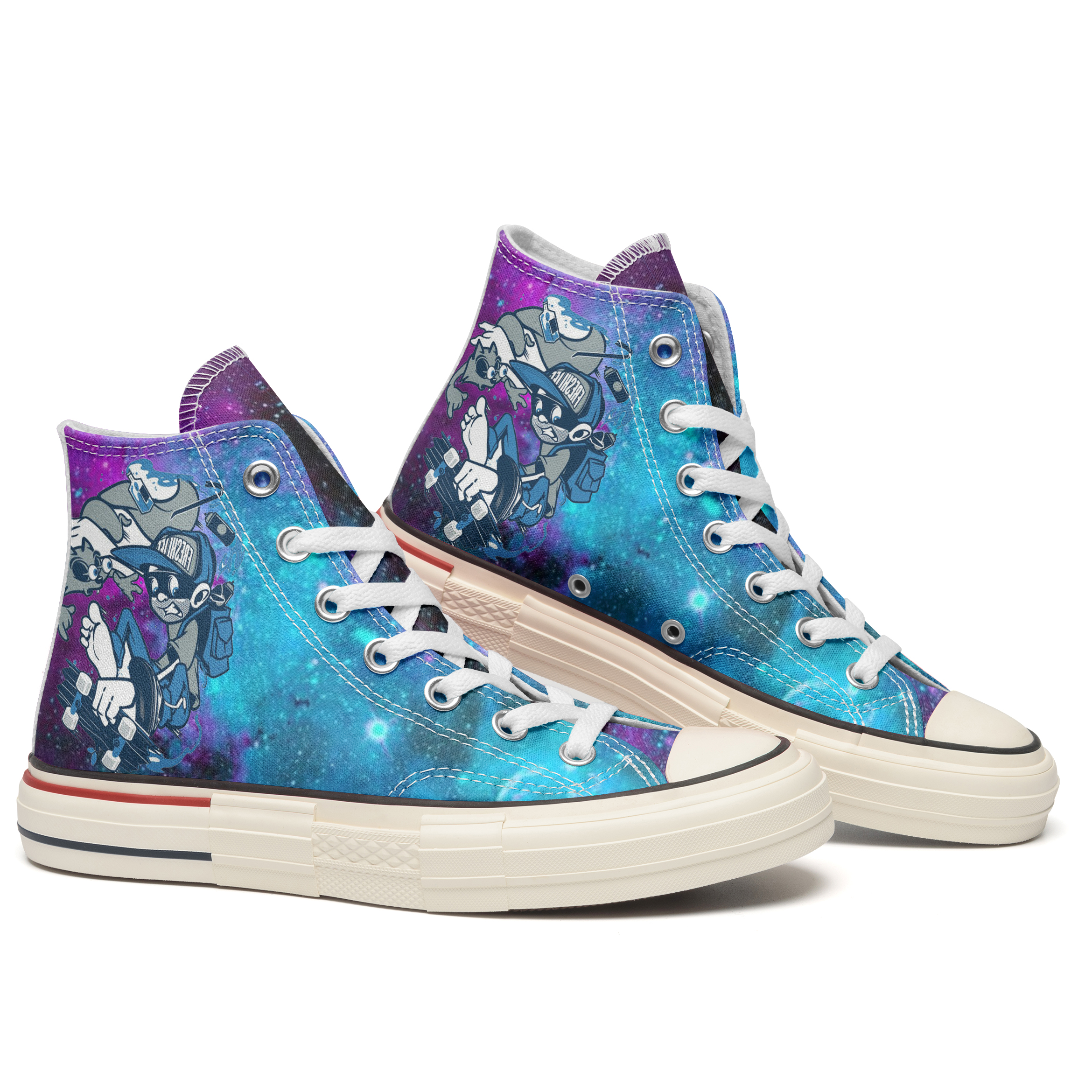 Monster Catch You High Top Canvas Shoes Special Edition