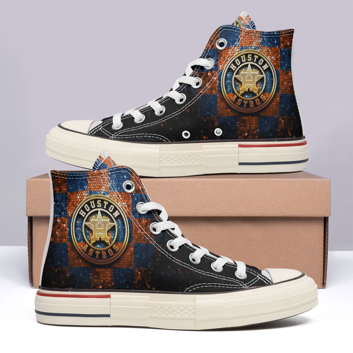 Houston Astros High Top Canvas Shoes Special Edition