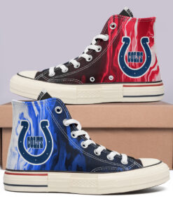 Indianapolis Colts High Top Canvas Shoes Special Edition