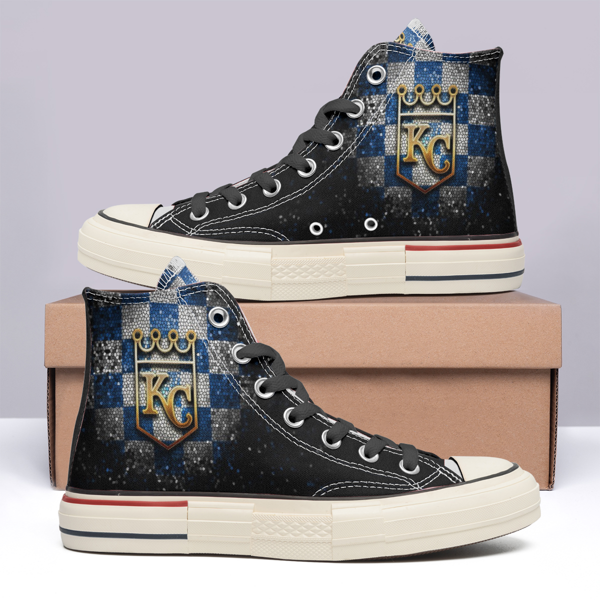 Kansas City Royals High Top Canvas Shoes Special Edition