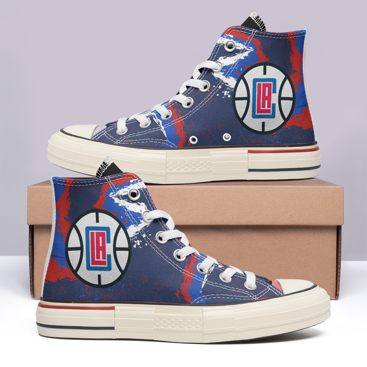 LA Clippers High Top Canvas Shoes Special Edition