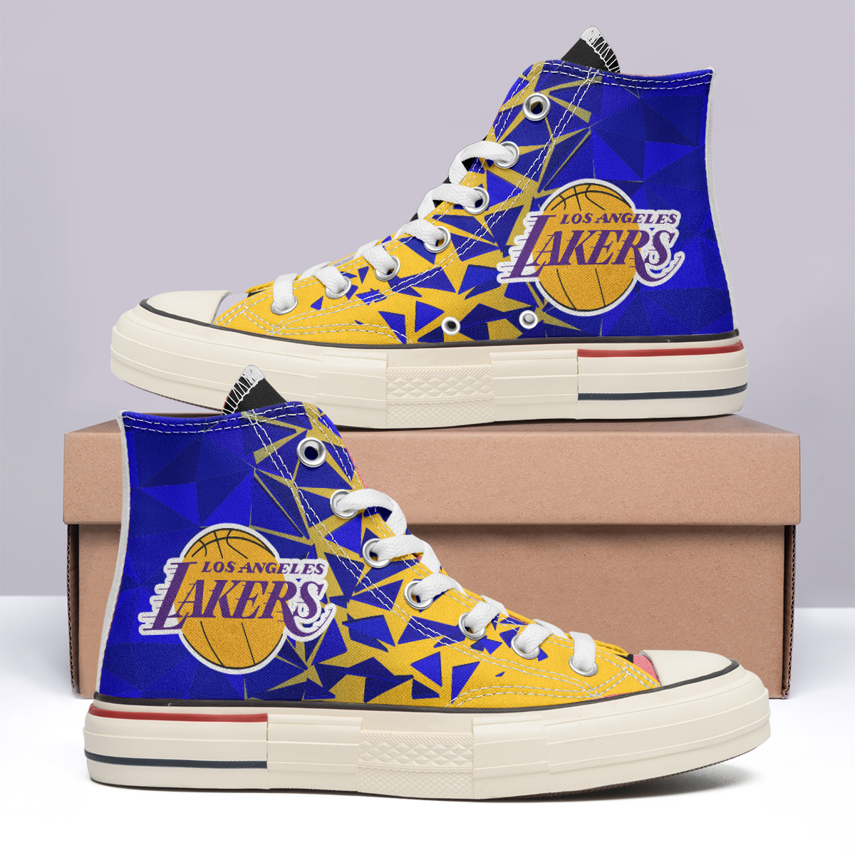 Los Angeles Lakers High Top Canvas Shoes Special Edition