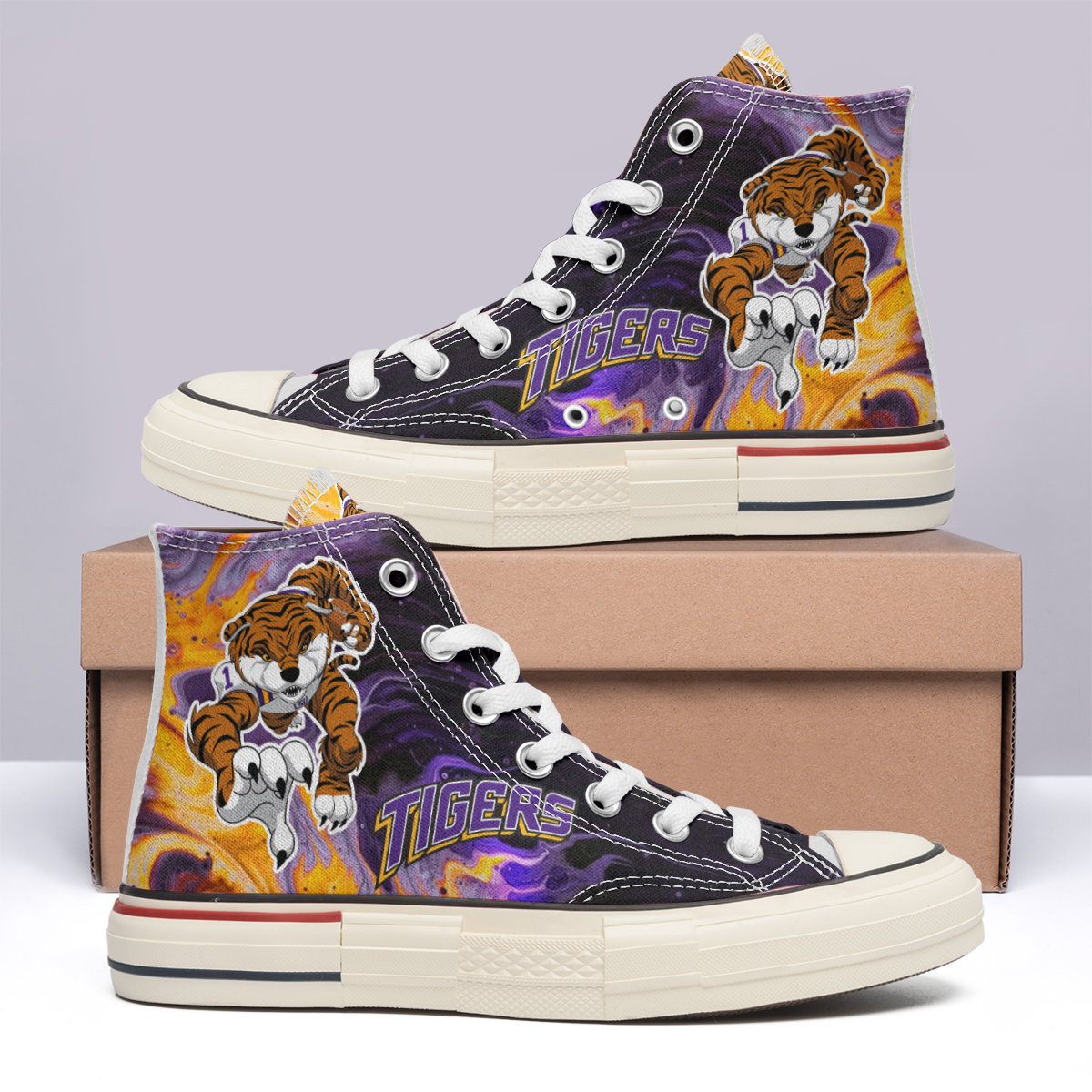 Lsu Tigers High Top Canvas Shoes Special Edition