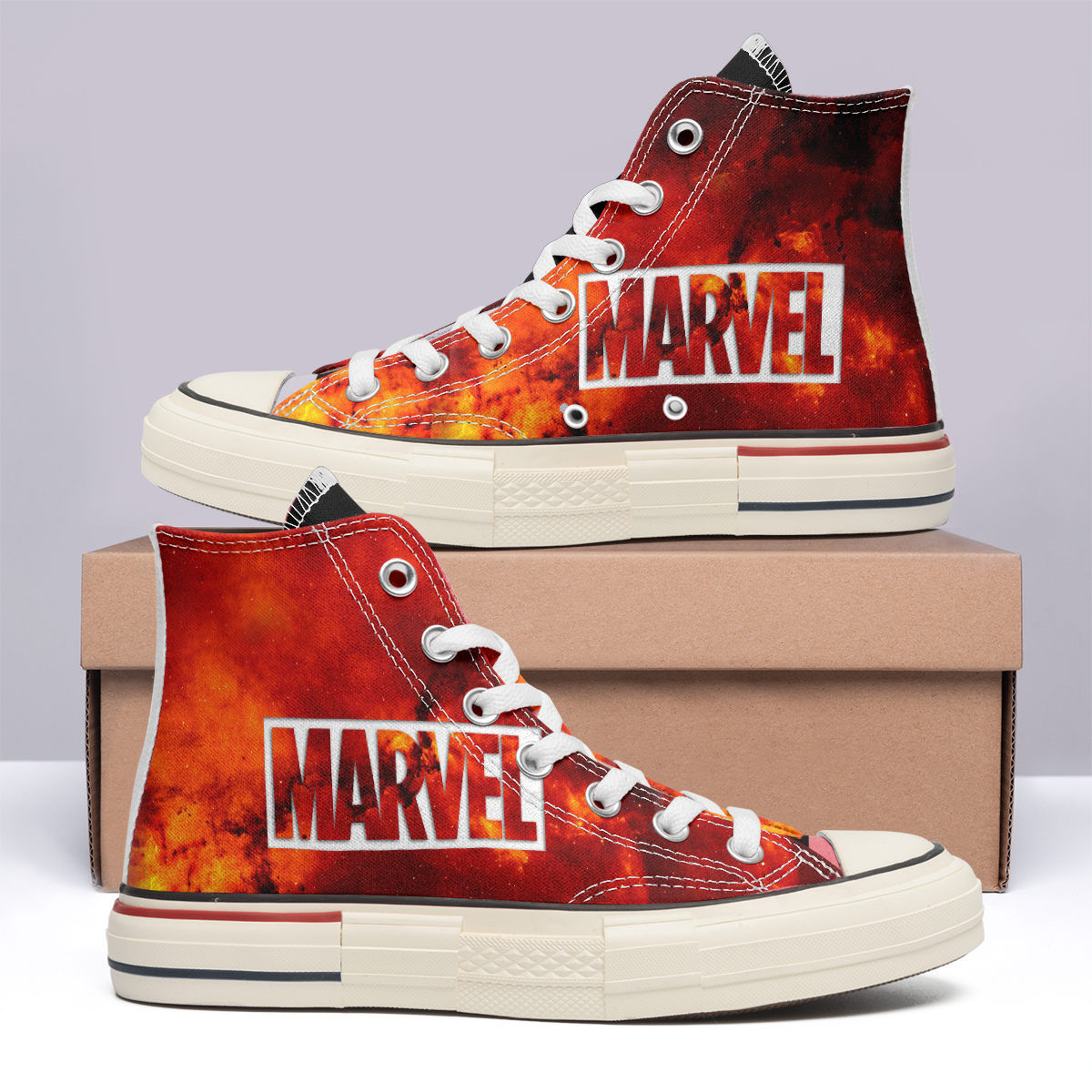 Captian America High Top Canvas Shoes Special Edition