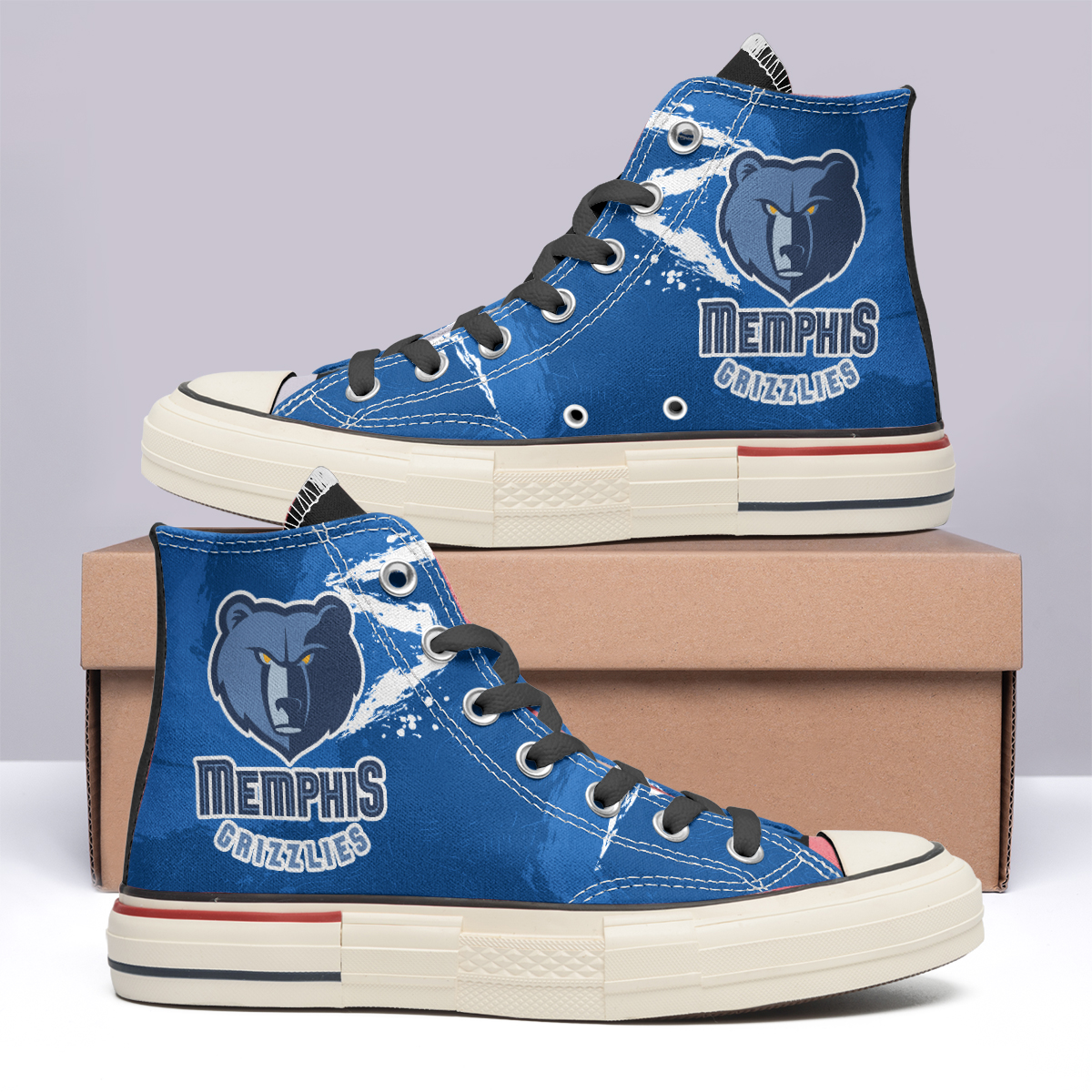 Memphis Grizzlies High Top Canvas Shoes Special Edition