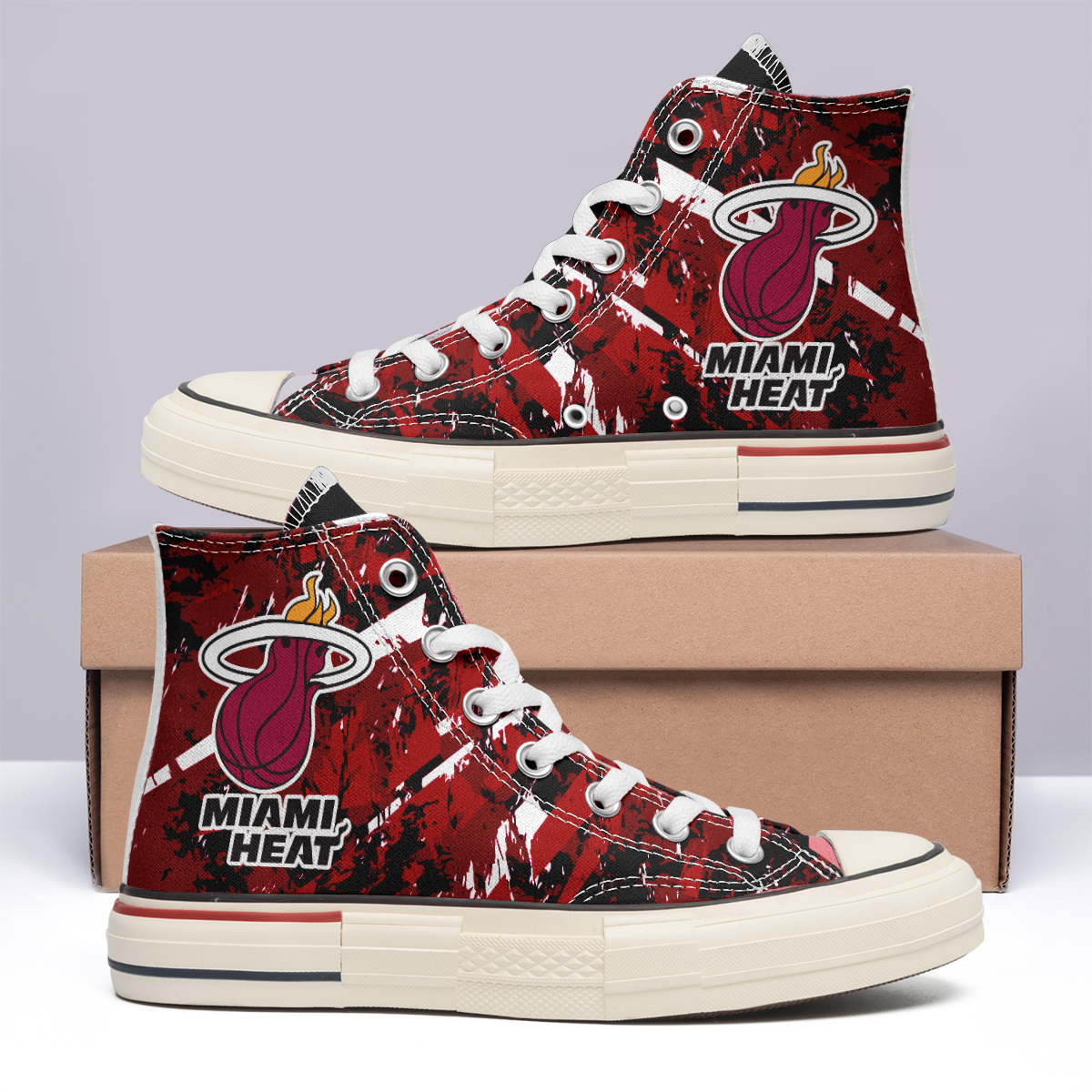 Miami Heat High Top Canvas Shoes Special Edition