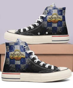 Milwaukee Brewers High Top Canvas Shoes Special Edition