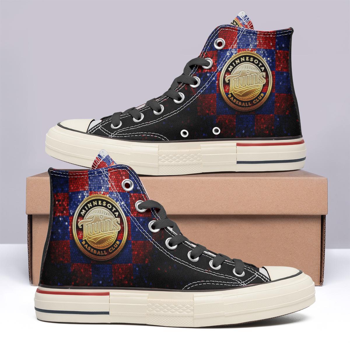 Minnesota Twins High Top Canvas Shoes Special Edition