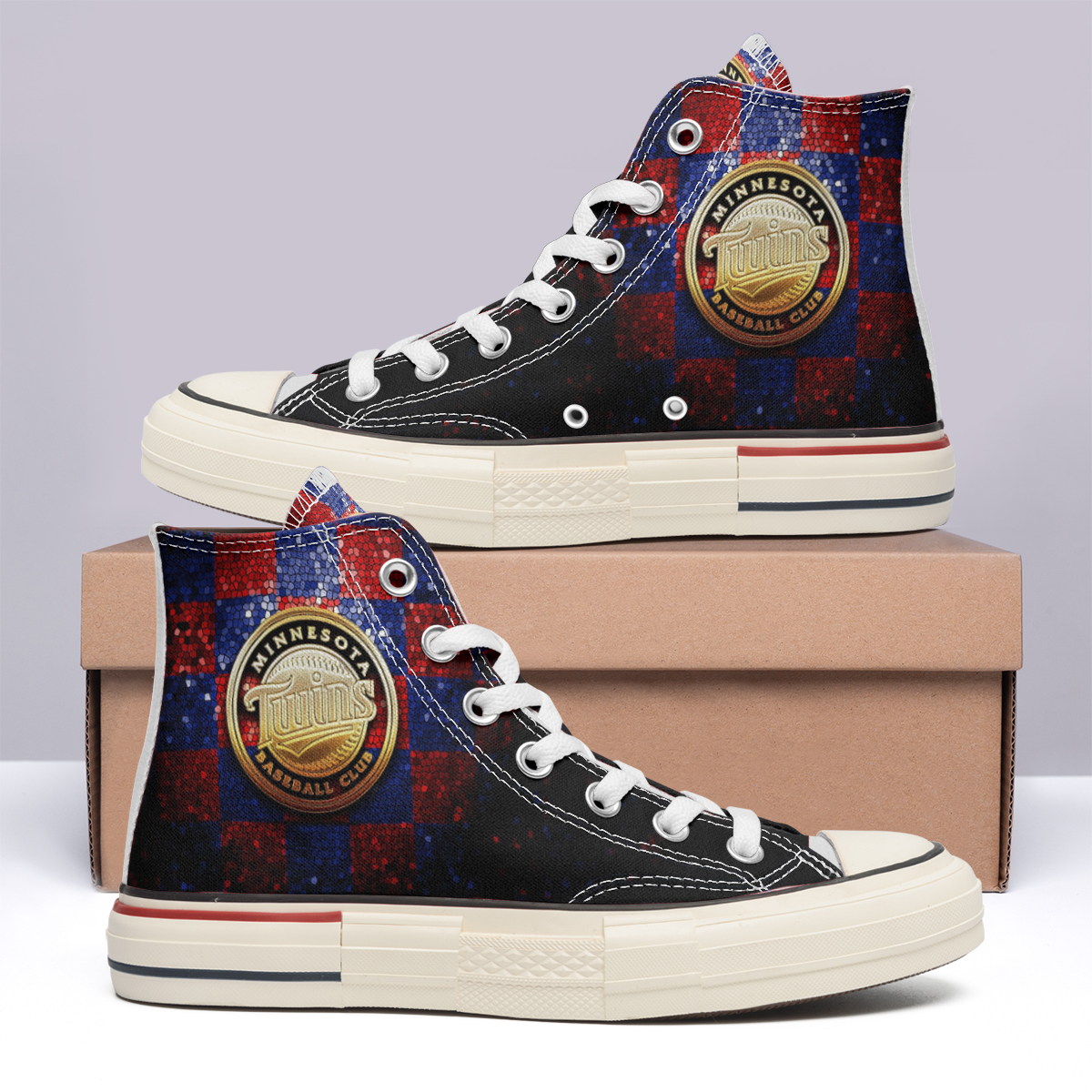 Minnesota Twins High Top Canvas Shoes Special Edition
