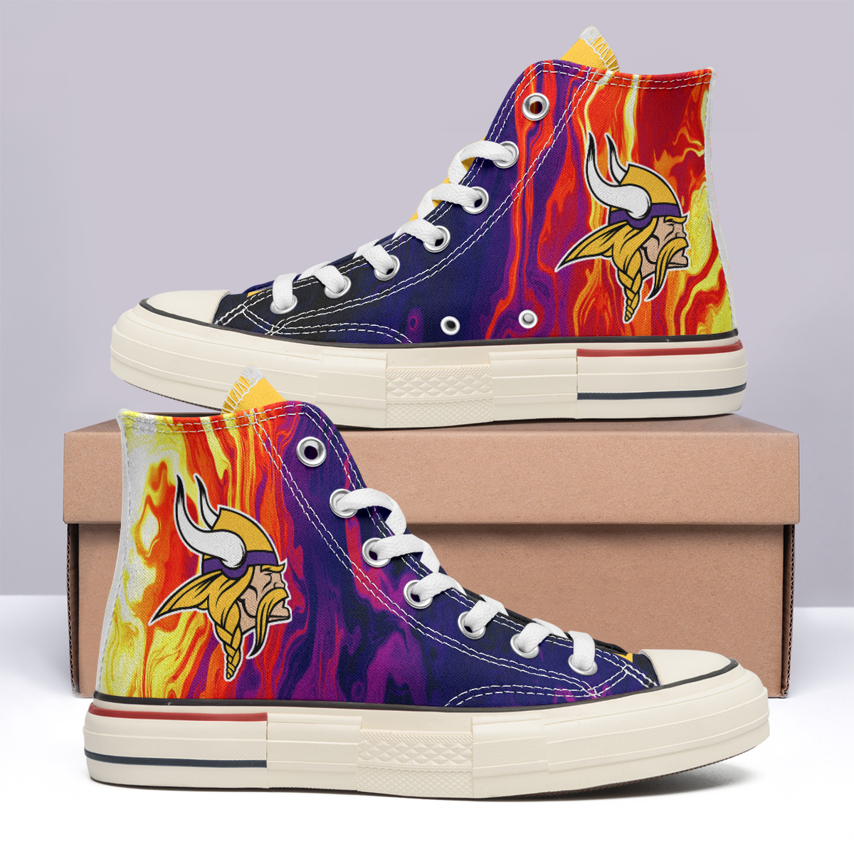 Minnesota Vikings High Top Canvas Shoes Special Edition