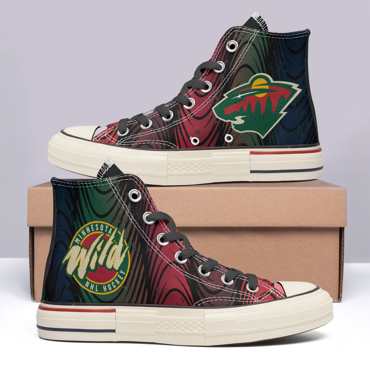 Minnesota Wild High Top Canvas Shoes Special Edition