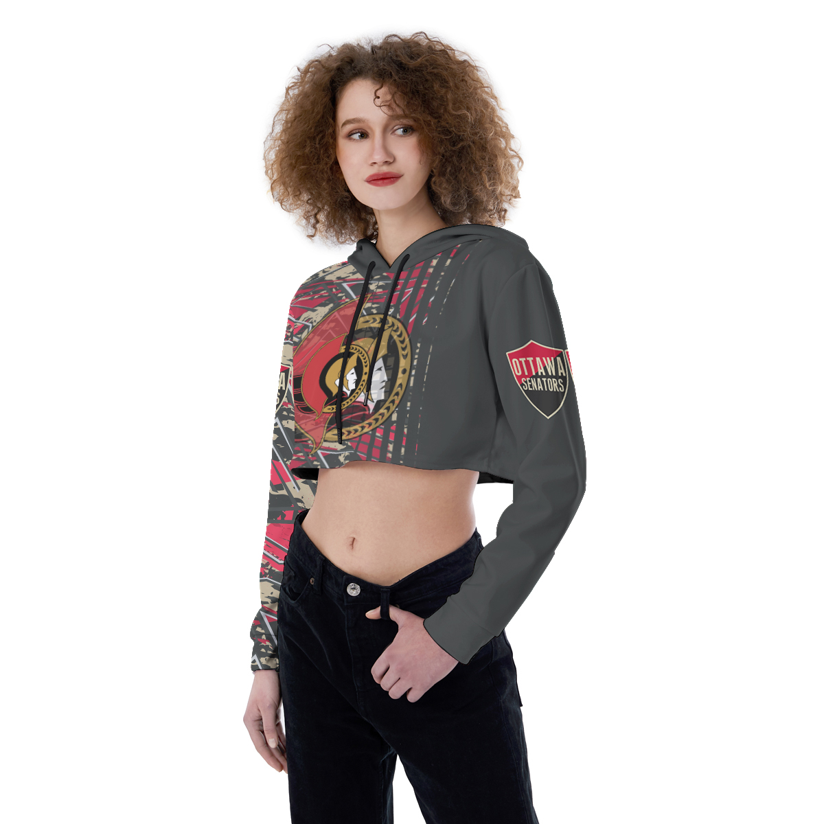 Calgary Flames Croptop Hoodie