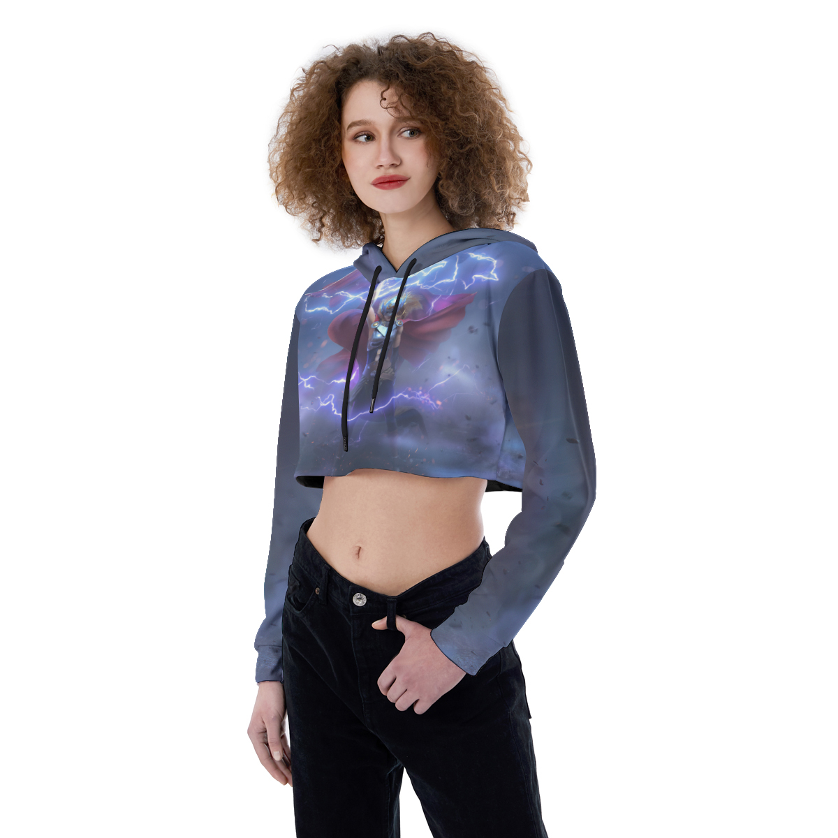 Human Torch Croptop Hoodie